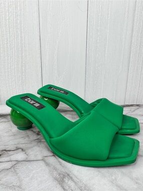 Bar III Cayymen Green Block Heel Sandals